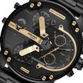  Shop Authentic Diesel Mr. Daddy 2.0 Black Dial Black Steel Strap Watch For Men - DZ7435 - Luxxuri