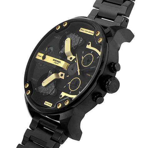  Shop Authentic Diesel Mr. Daddy 2.0 Black Dial Black Steel Strap Watch For Men - DZ7435 - Luxxuri