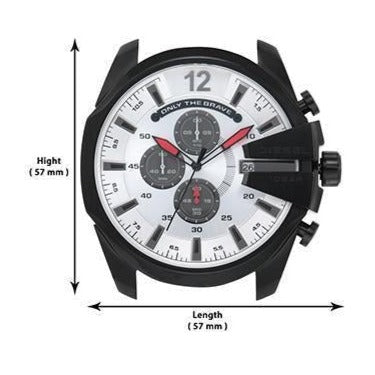  Shop Authentic Diesel Mega Chief Chronograph Silver Dial Black Leather Strap Watch For Men - DZ4512 - Luxxuri