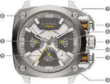  Shop Authentic Diesel BAMF Chronograph Beige Dial Brown Leather Strap Watch For Men - DZ7343 - Luxxuri