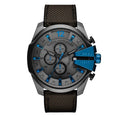  Shop Authentic Diesel Mega Chief Chronograph Black Dial Black Leather Strap Watch For Men - DZ4500 - Luxxuri