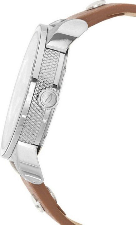  Shop Authentic Diesel Mini Daddy Silver Dial Brown Leather Strap Watch For Men - DZ7309 - Luxxuri