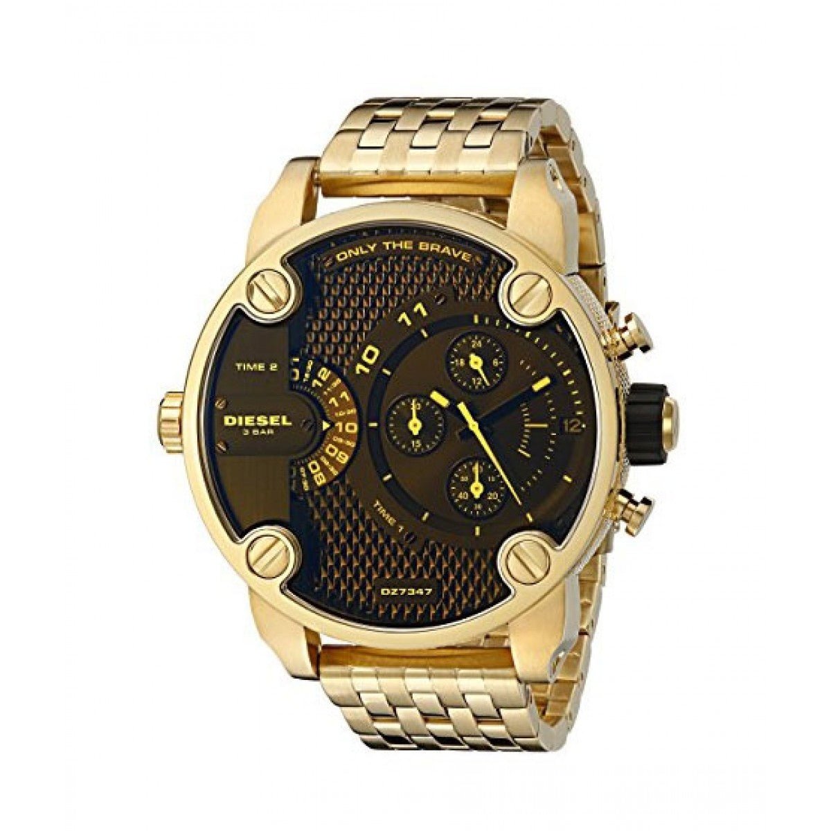  Shop Authentic Diesel Mr Daddy Blue Dial Gold Steel Strap Watch For Men - DZ7347 - Luxxuri