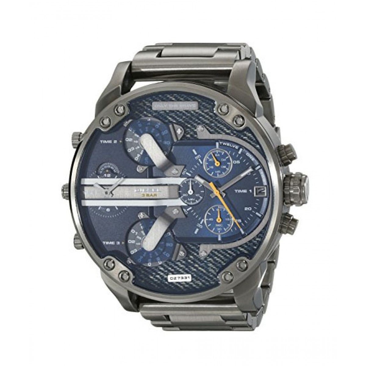 Diesel Big Daddy 2.0 Blue Dial Grey Stainless Strap Watch For Men - DZ7331