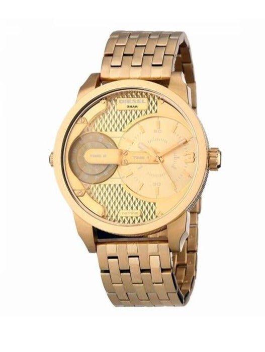  Shop Authentic Diesel Mini Daddy Gold Dial Gold Steel Strap Watch For Men - DZ7306 - Luxxuri