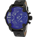  Shop Authentic Diesel Little Daddy Blue Dial Black Leather Strap Watch For Men - DZ7257 - Luxxuri