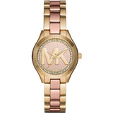 Shop Authentic Michael Kors Mini Slim Runway Rose Gold Dial Two Tone Steel Strap Watch for Women - MK3650 - Luxxuri