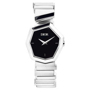  Shop Authentic Dior Gem Dior Black Mother of Pearl Dial Silver Steel Strap Watch for Women - CD18111X1005 - Luxxuri
