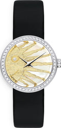  Shop Authentic Dior La D De Dior Dior Rose Céleste Diamonds Mother of Pearl Dial Black Leather Strap Watch for Women - CD04711X1001 0000 - Luxxuri