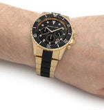  Shop Authentic Michael Kors Everest Chronograph Black Dial Two Tone Steel Strap Watch For Men - MK8979 - Luxxuri