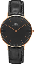  Shop Authentic Daniel Wellington Classic Reading Black Dial Black Leather Strap Watch For Women - DW00100141 - Luxxuri