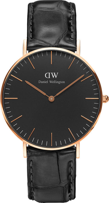  Shop Authentic Daniel Wellington Classic Reading Black Dial Black Leather Strap Watch For Women - DW00100141 - Luxxuri