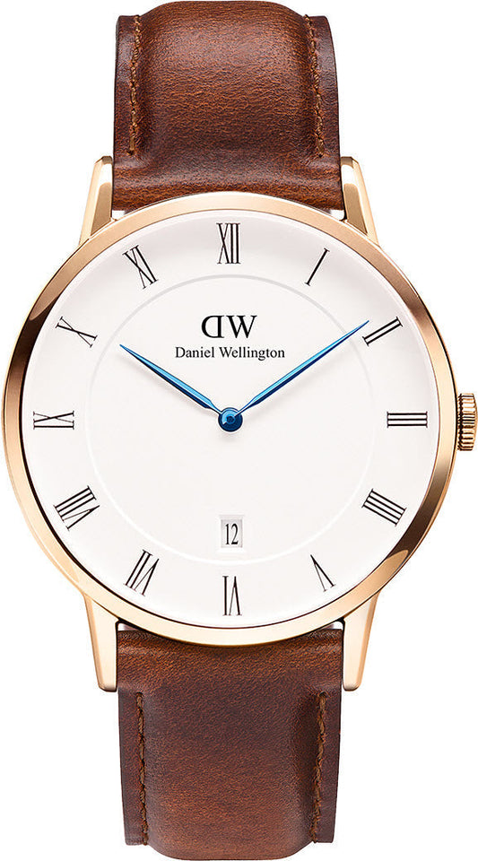  Shop Authentic Daniel Wellington Dapper St Mawes White Dial Brown Leather Strap Watch For Men - DW00100083 - Luxxuri