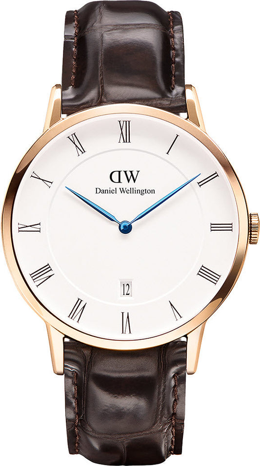  Shop Authentic Daniel Wellington Dapper York White Dial Brown Leather Strap Watch For Men - DW00100085 - Luxxuri