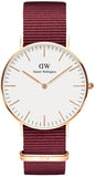  Shop Authentic Daniel Wellington Classic Roselyn White Dial Red NATO Strap Watch For Women - DW00100271 - Luxxuri