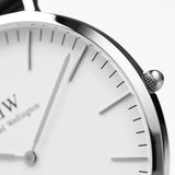  Shop Authentic Daniel Wellington Classic Bayswater White Dial Blue NATO Strap Watch For Men - DW00100276 - Luxxuri