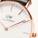  Shop Authentic Daniel Wellington Classic Bayswater White Dial Navy Blue NATO Strap Watch For Women - DW00100279 - Luxxuri