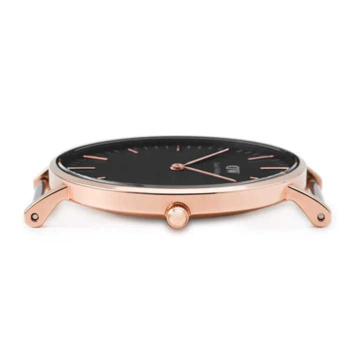  Shop Authentic Daniel Wellington Classic Dover Black Dial White Nylon Strap Watch For Women - DW00100310 - Luxxuri