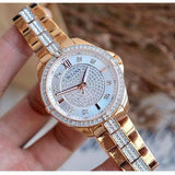  Shop Authentic Bulova Crystal Collection Silver Dial Rose Gold Steel Strap Watch for Women - 98L229 - Luxxuri