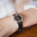  Shop Authentic Calvin Klein Minimal Black Dial Black Leather Strap Watch for Women - K3M231CS - Luxxuri