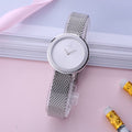  Shop Authentic Calvin Klein Firm White Dial Silver Mesh Bracelet Watch for Women - K3N23126 - Luxxuri