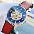  Shop Authentic Fossil Forrester Luggage Automatic Skeleton Blue Dial Brown Leather Strap Watch for Men - ME3179 - Luxxuri