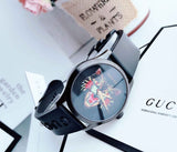  Shop Authentic Gucci G Timeless Cat Motif Black Dial Black Leather Strap Unisex Watch - YA1264021 - Luxxuri