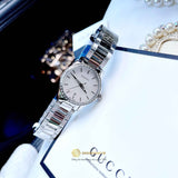  Shop Authentic Gucci G Timeless Mother of Pearl Dial Silver Steel Strap Watch For Women - YA126543 - Luxxuri