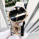  Shop Authentic Movado Museum Classic Diamonds Black Dial Two Tone Steel Strap Watch for Men - 0607202 - Luxxuri