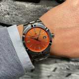  Shop Authentic Maurice Lacroix Aikon Automatic Date Orange Dial Silver Steel Strap Watch For Men - AI6008-SS00F-530-E - Luxxuri