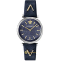  Shop Authentic Versace V-Twist Quartz Blue Dial Blue Leather Strap Watch for Women - VELS00119 - Luxxuri
