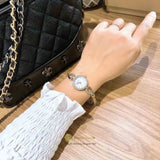  Shop Authentic Bulova Crystals Mother of Pearl Dial Two Tone Steel Strap Watch for Women - 98X108 - Luxxuri