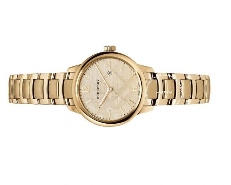  Shop Authentic Burberry The Classic Champagne Dial Gold Steel Strap Watch for Women - BU10109 - Luxxuri