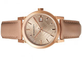  Shop Authentic Burberry The City Beige Dial Beige Leather Strap Watch for Women - BU9109 - Luxxuri