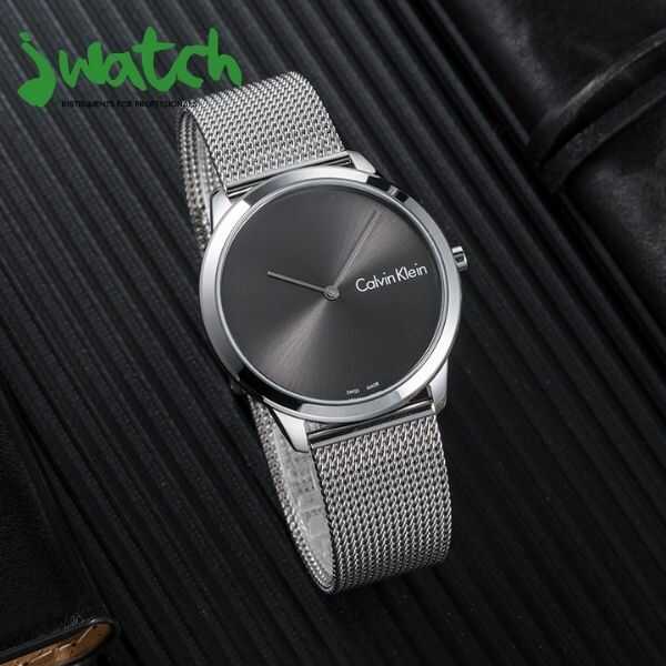  Shop Authentic Calvin Klein Minimal Grey Dial Silver Mesh Bracelet Watch for Women - K3M221Y3 - Luxxuri