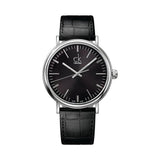  Shop Authentic Calvin Klein Surround Black Dial Black Leather Strap Watch for Men - K3W211C1 - Luxxuri