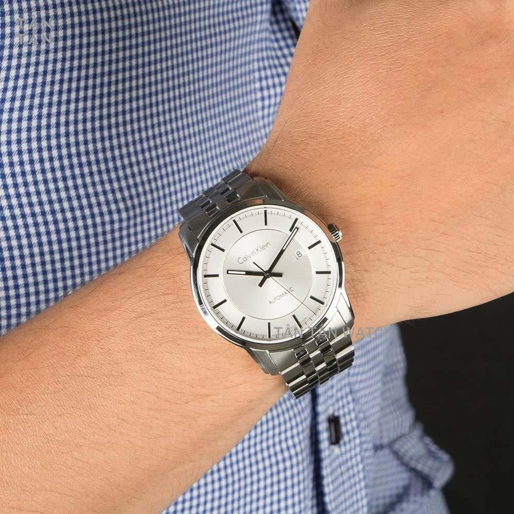  Shop Authentic Calvin Klein Infinity Automatic Silver Dial Silver Steel Strap Watch for Men - K5S34146 - Luxxuri