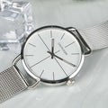  Shop Authentic Calvin Klein Even Quartz White Dial Silver Steel Strap Watch for Women - K7B21126 - Luxxuri