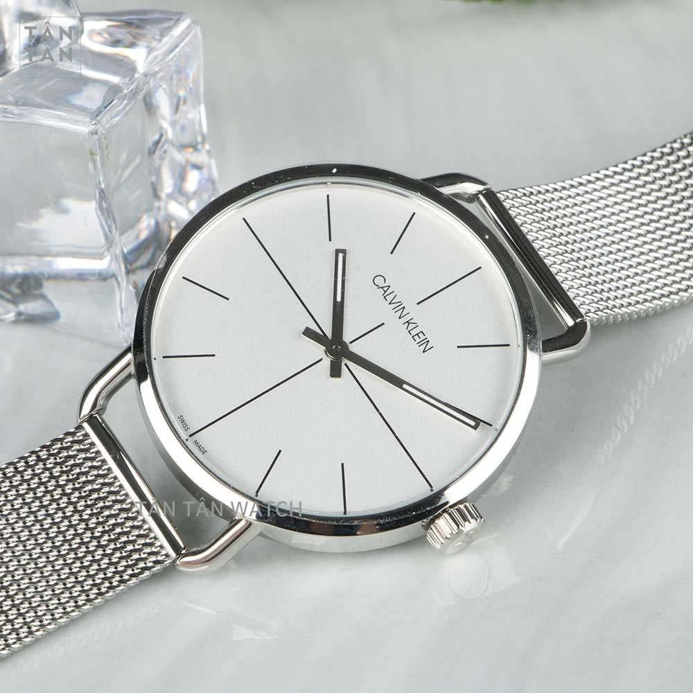  Shop Authentic Calvin Klein Even Quartz White Dial Silver Steel Strap Watch for Women - K7B21126 - Luxxuri
