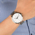  Shop Authentic Calvin Klein Even Quartz White Dial Silver Steel Strap Watch for Women - K7B21126 - Luxxuri