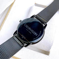  Shop Authentic Calvin Klein Minimal Black Dial Black Mesh Bracelet Watch for Men - K3M21421 - Luxxuri