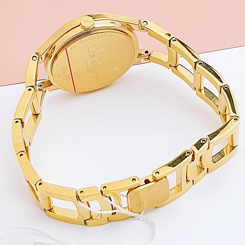  Shop Authentic Calvin Klein Class White Dial Gold Steel Strap Watch for Women - K6R23526 - Luxxuri
