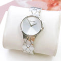  Shop Authentic Calvin Klein Snake Silver Dial Silver Steel Strap Watch For Women - K6E23146 - Luxxuri