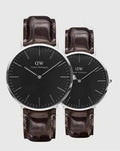  Shop Authentic Daniel Wellington Classic York Black Dial Brown Leather Strap Watch For Men - DW00100134 - Luxxuri