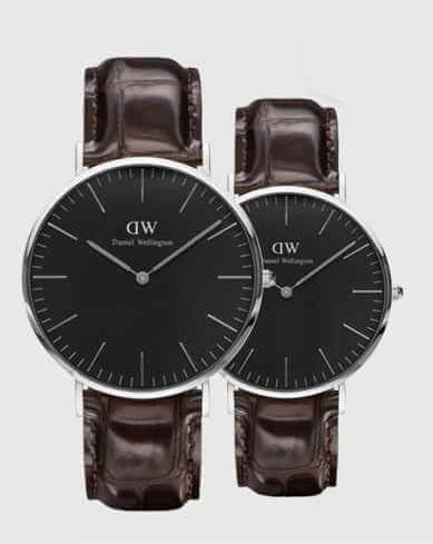  Shop Authentic Daniel Wellington Classic York Black Dial Brown Leather Strap Watch For Men - DW00100134 - Luxxuri