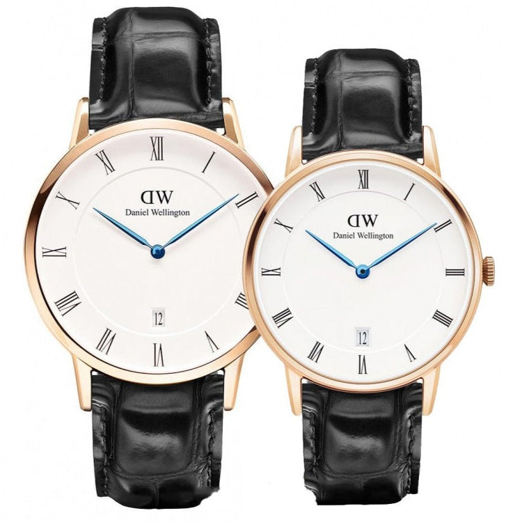  Shop Authentic Daniel Wellington Dapper Reading White Dial Black Leather Strap Watch For Women - DW00100118 - Luxxuri