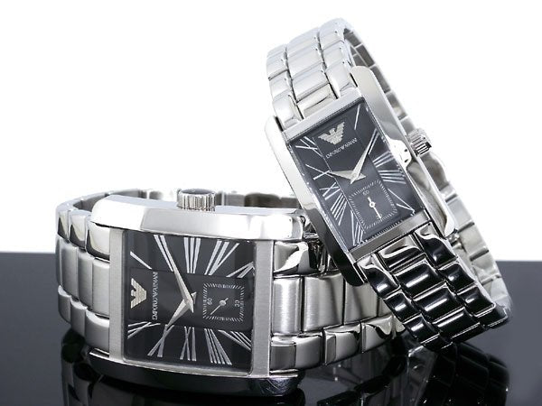  Shop Authentic Emporio Armani Classic Black Dial Silver Stainless Steel Strap Watch For Men - AR0156 - Luxxuri