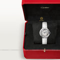  Shop Authentic Cartier Ballon Bleu De Cartier Silver Dial White Leather Strap Watch for Women - W6920086 - Luxxuri