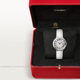  Shop Authentic Cartier Ballon Bleu De Cartier Silver Dial White Leather Strap Watch for Women - W6920086 - Luxxuri
