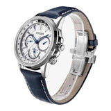  Shop Authentic Citizen Eco Drive Calendrier White Dial Blue Leather Strap Watch For Men - BU2020-11A - Luxxuri